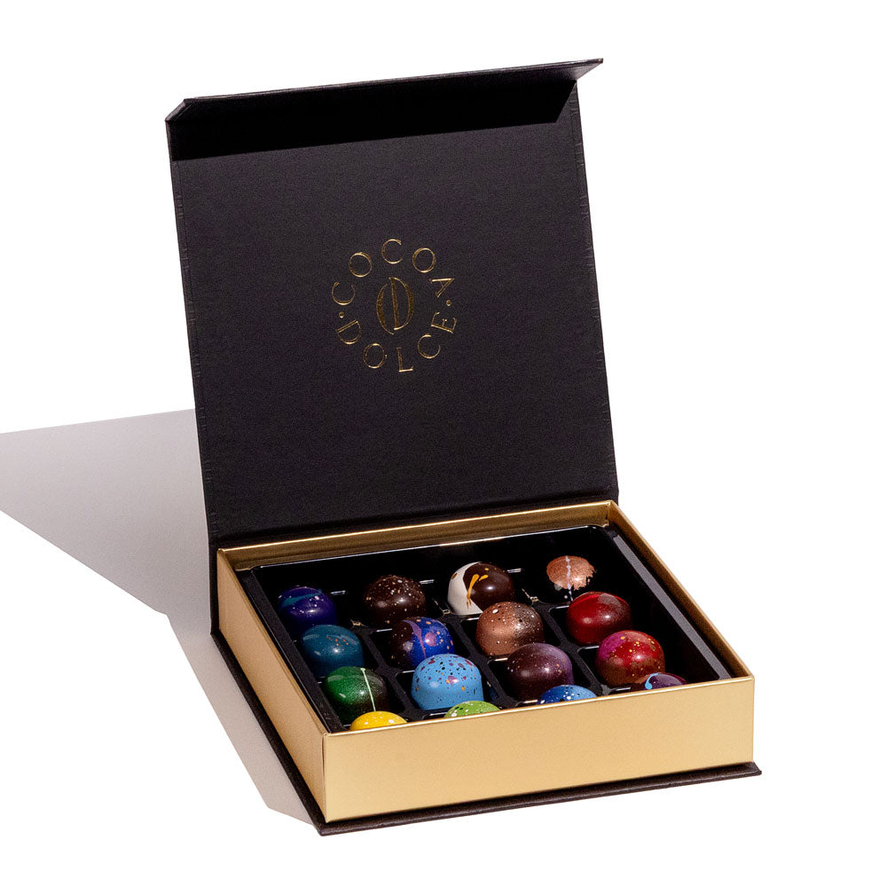 16-Piece Cocoa Lovers Chocolate Box | Gourmet Gift by Cocoa Dolce