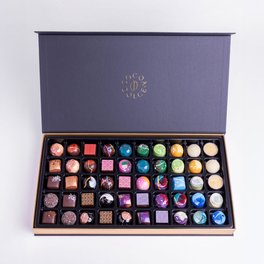 50-piece luxury chocolate box from Cocoa Dolce