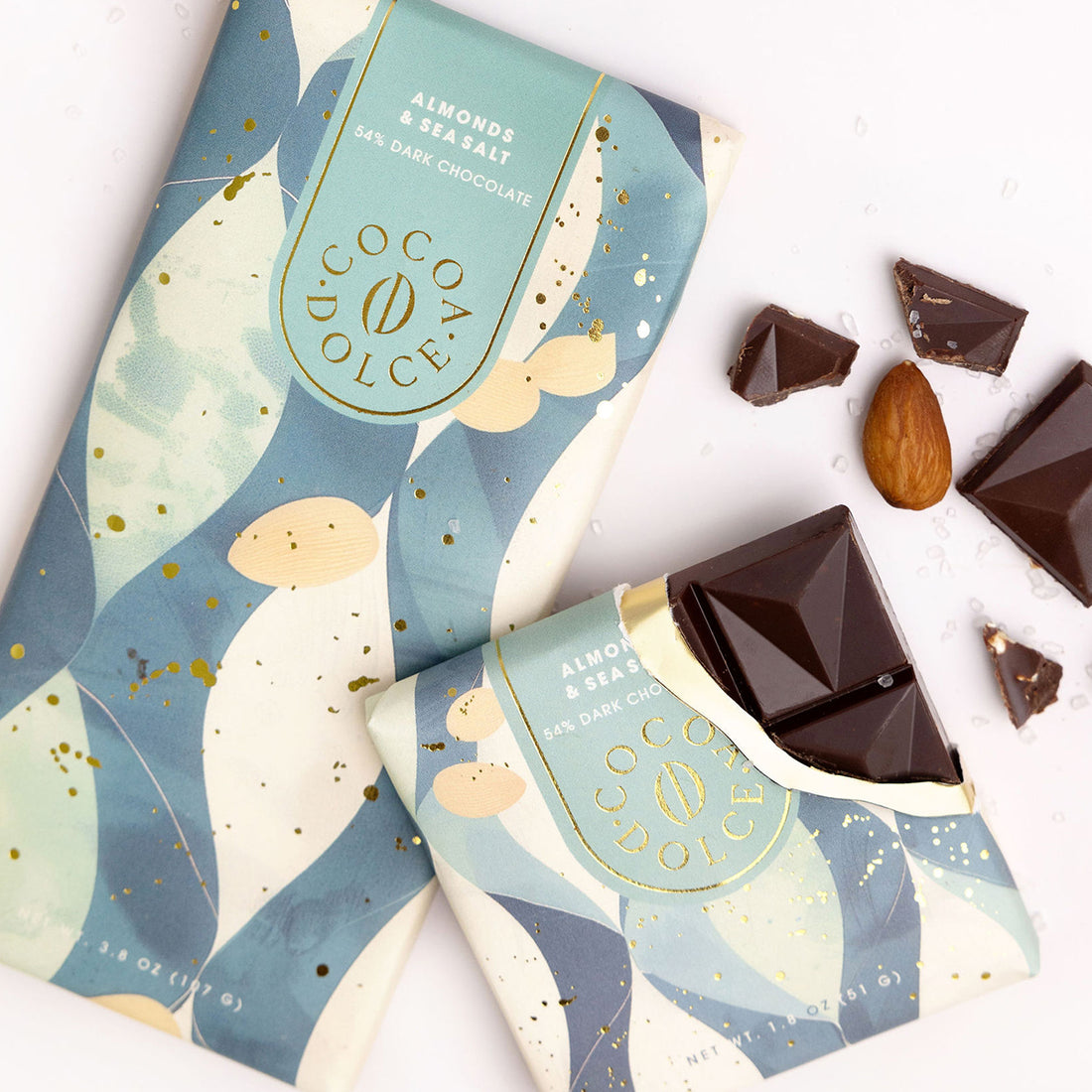 54% Dark Chocolate Bar with Almonds & Sea Salt