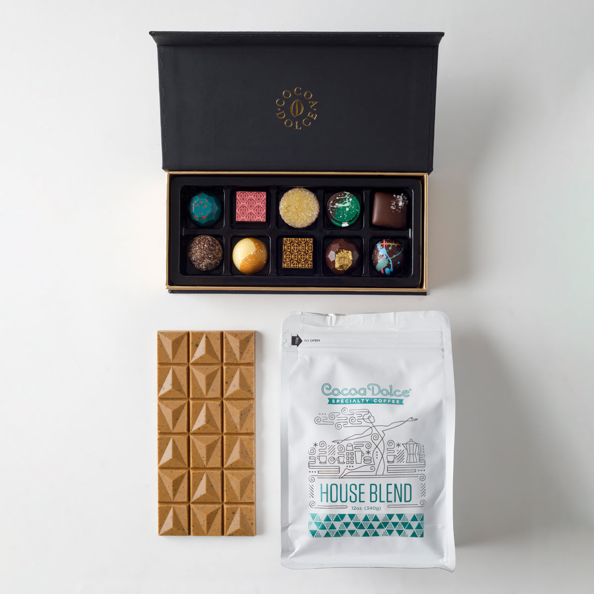 Craft Tea Sampler, Chocolate Bars, & Bonbons Gift Box – LUX Artisan  Chocolates