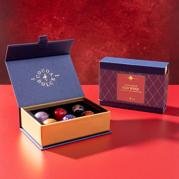 Chocolate pairing collection for red wine with rich handcrafted chocolates