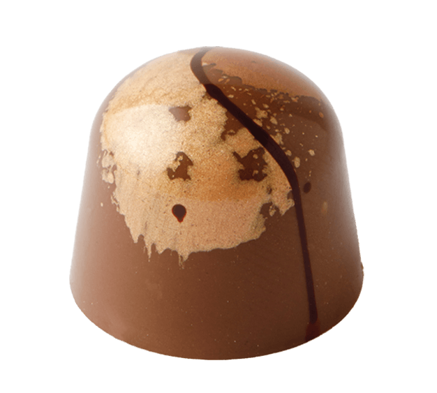 Maple cream gourmet chocolate with bourbon barrel aged maple syrup in milk chocolate shell