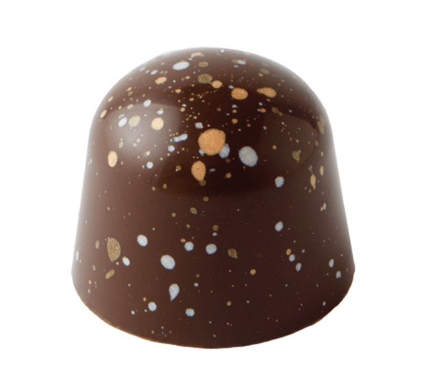 Champagne gourmet chocolate with Spanish cava bittersweet ganache rolled in sparkle sugar