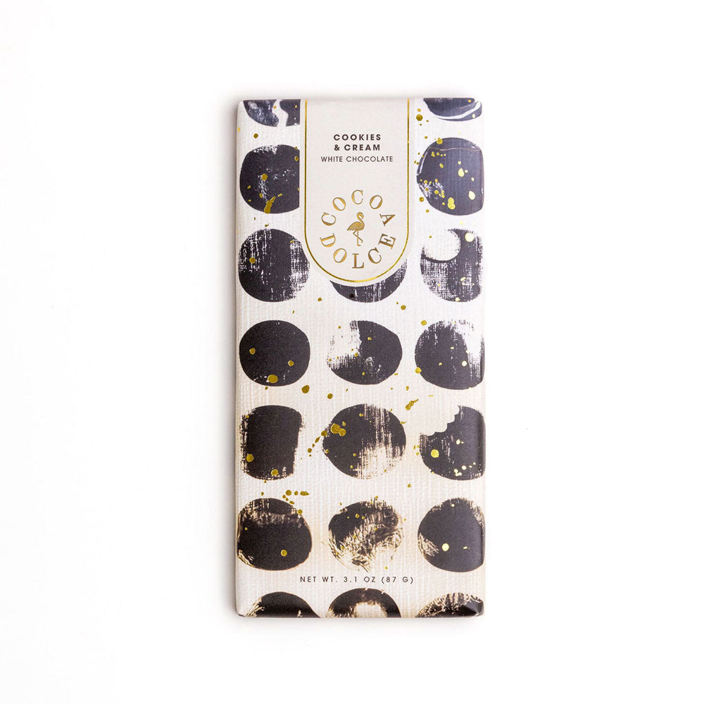 Cookies and cream gourmet white full chocolate bar