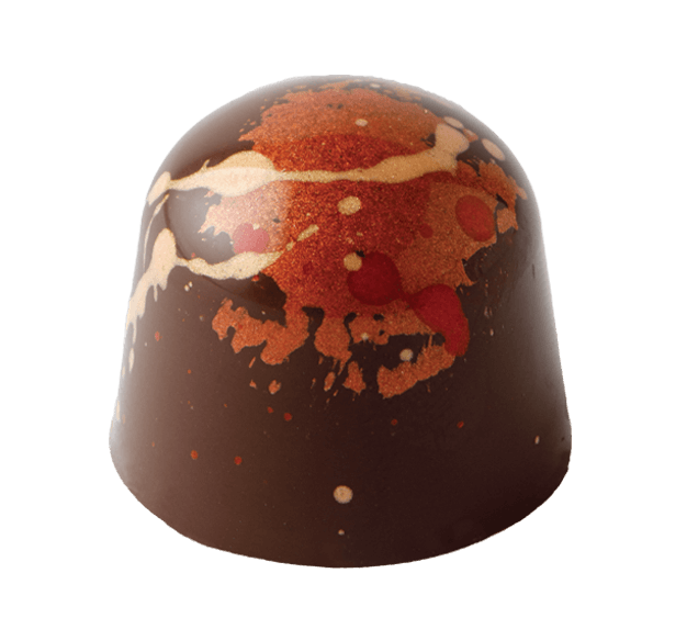 Manhattan cocktail inspired gourmet chocolate with whiskey orange and cherry notes