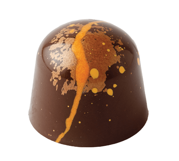 Pumpkin spice latte gourmet chocolate with spiced pumpkin espresso ganache and bourbon