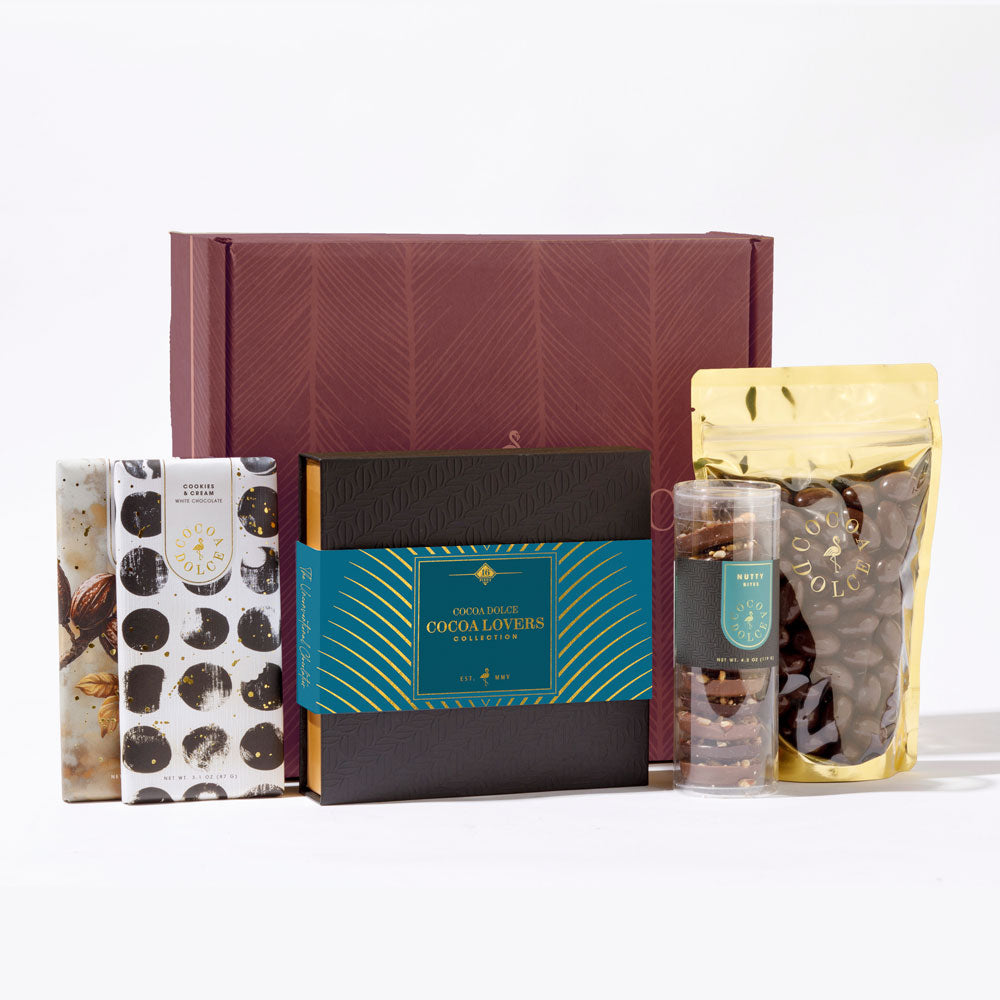 Signature Gift Bliss gourmet chocolate gift box featuring artisan chocolate assortment by Cocoa Dolce